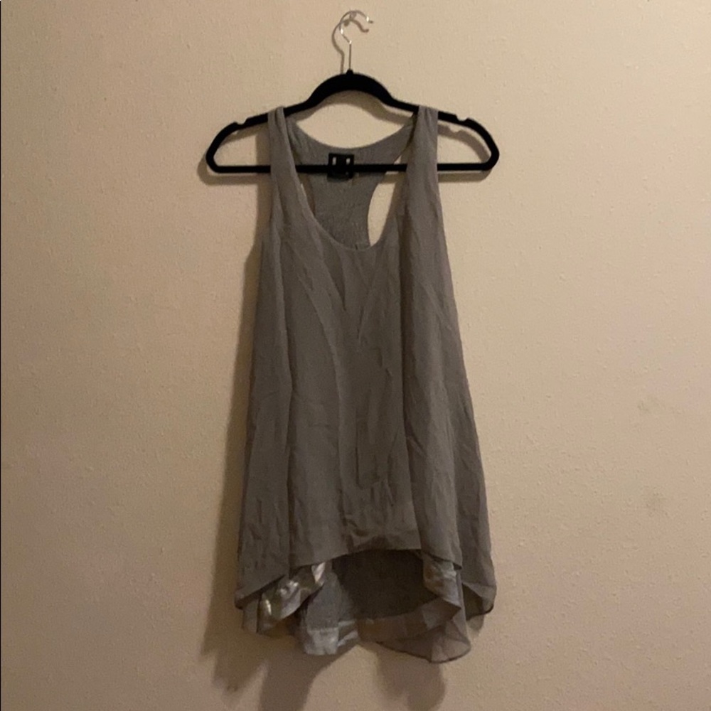 H by Bordeaux tee shirt tank with silky outer